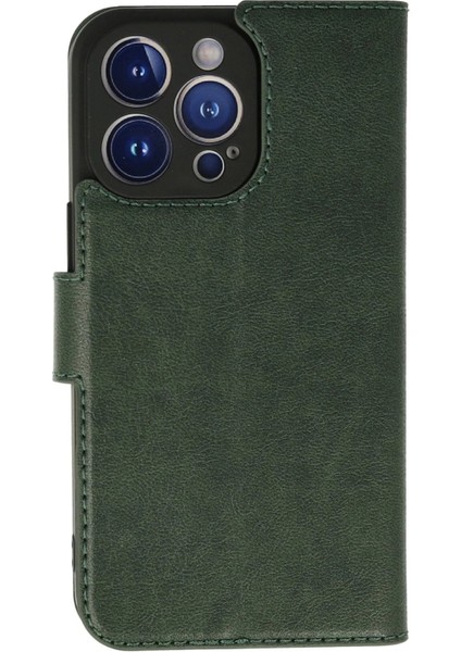 MYT09 iPhone 13 Pro Max Kılıf Trend S Plus Kapaklı Kılıf - Yeşil