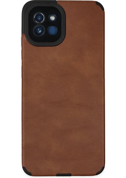 MYT09 Samsung Galaxy A03 Kılıf Loop Deri Silikon - Kahverengi