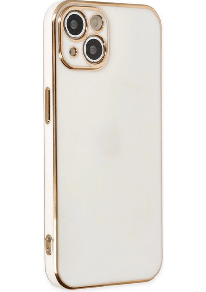 MYT09 iPhone 14 Kılıf Volet Silikon - Beyaz