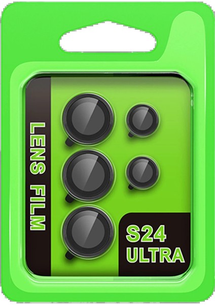 MYT09 Samsung Galaxy S24 Ultra Raze Metal Kamera Lens - Siyah