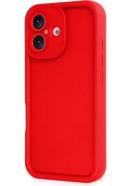 MYT09 iPhone 16 Kılıf Viera Silikon - Kırmızı
