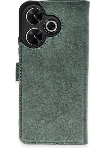 MYT09 Xiaomi Redmi 13 4g Kılıf Trend S Plus Kapaklı Kılıf - Yeşil