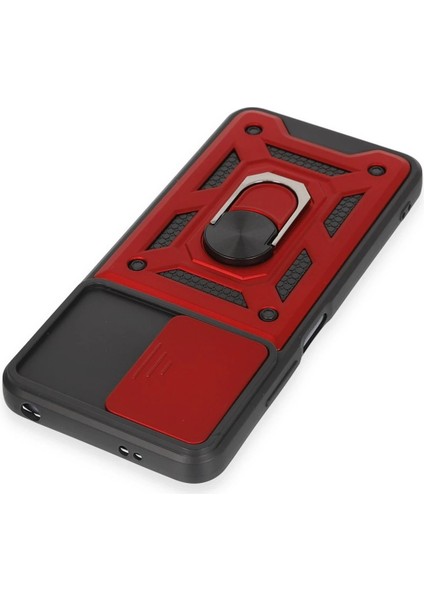 MYT09 Xiaomi Redmi Note 12 5g Kılıf Pars Lens Yüzüklü Silikon - Kırmızı fırsatları