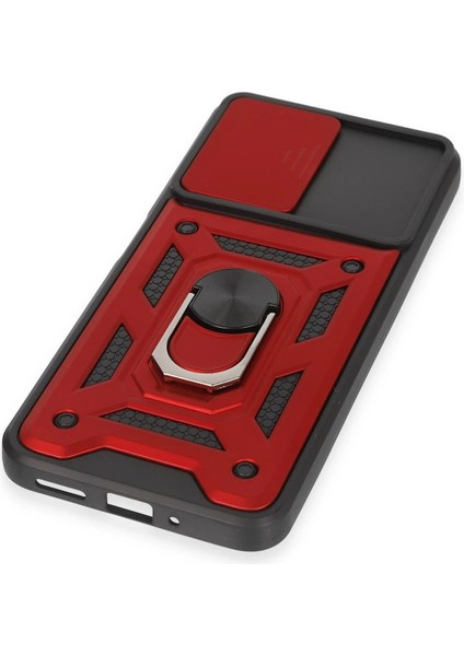 MYT09 Xiaomi Redmi Note 12 5g Kılıf Pars Lens Yüzüklü Silikon - Kırmızı indirimleri