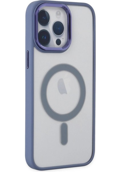 MYT09 iPhone 14 Pro Kılıf Room Magneticsafe Silikon - Sierra Blue
