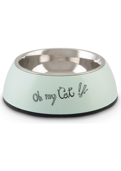 Mtxdpn Beeztees Kedi Mama Su Kabı, Paslanmaz Çelik, Mint, 14X4,5CM, 160ML