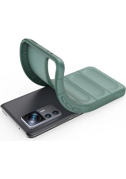 MYT09 Xiaomi Mi 12T Pro Kılıf Optimum Silikon - Koyu Yeşil fırsatları