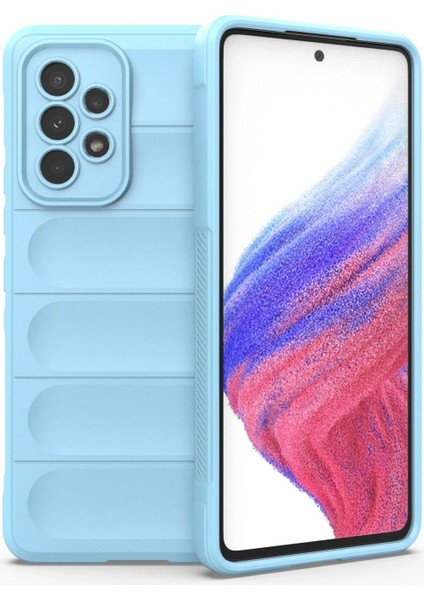 MYT09 Samsung Galaxy A53 5g Kılıf Optimum Silikon - Sky Blue