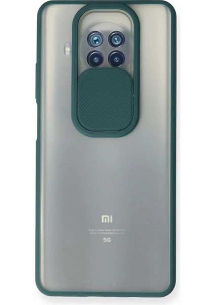 MYT09 Xiaomi Mi 10T Lite Kılıf Palm Buzlu Kamera Sürgülü Silikon - Yeşil
