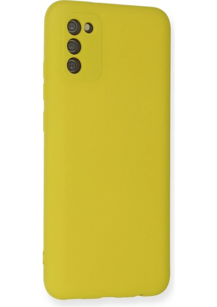 MYT09 Samsung Galaxy A03S Kılıf Nano Içi Kadife Silikon - Sarı modelleri
