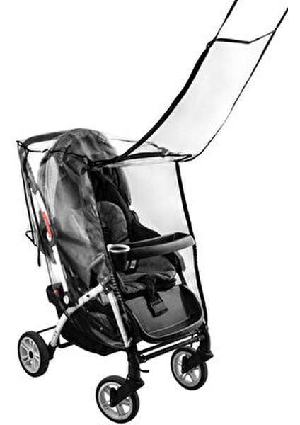 Fermuarlı Bebek Arabası Yağmurluğu Şeffaf Renkli Su Geçirmez Koruma indirimleri