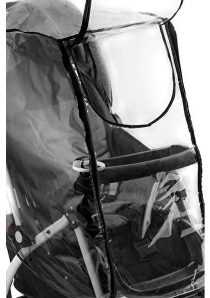 Fermuarlı Bebek Arabası Yağmurluğu Şeffaf Renkli Su Geçirmez Koruma