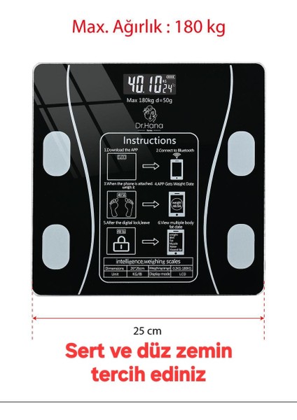 Dijital Tartı, Baskül, Yağ Su Kas Vücut Kitle Endeksi Kilo Ölçer Tartı modelleri