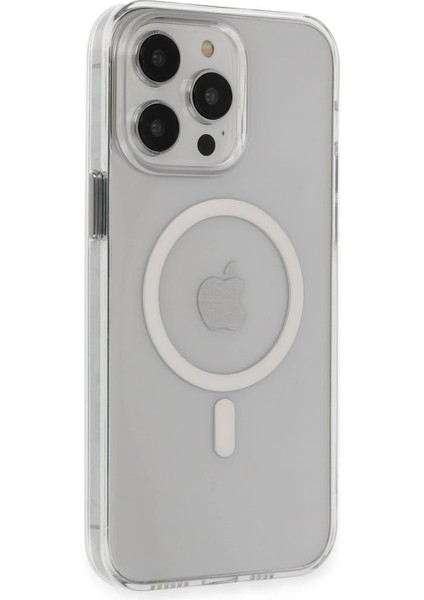 MYT09 iPhone 15 Pro Max Kılıf Tron Şeffaf Magsafe Kapak - Şeffaf