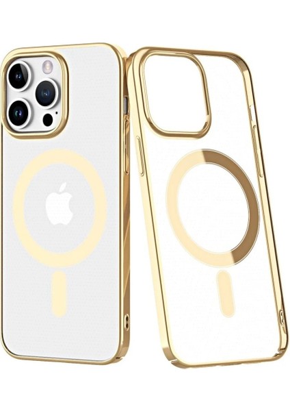 MYT09 iPhone 14 Pro Kılıf Element Magneticsafe Sert Kapak - Gold