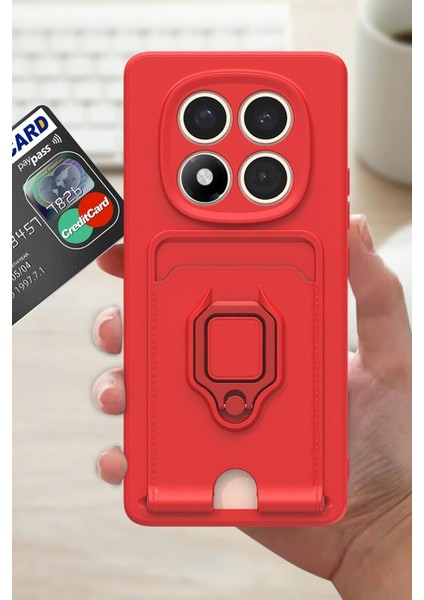 MYT09 Xiaomi Redmi Note 14 Pro 4g Kılıf Zuma Kartvizitli Yüzüklü Silikon - Lacivert fiyatları