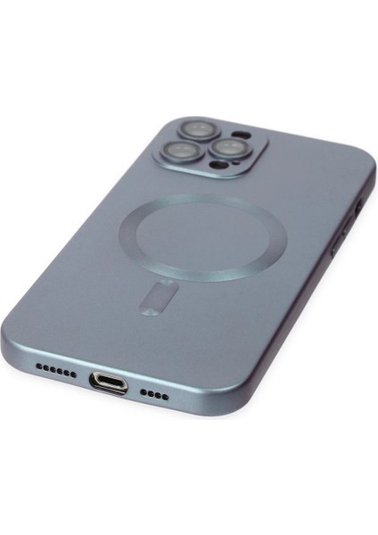 MYT09 iPhone 12 Pro Max Kılıf Moshi Lens Magneticsafe Silikon - Sierra Blue indirimleri