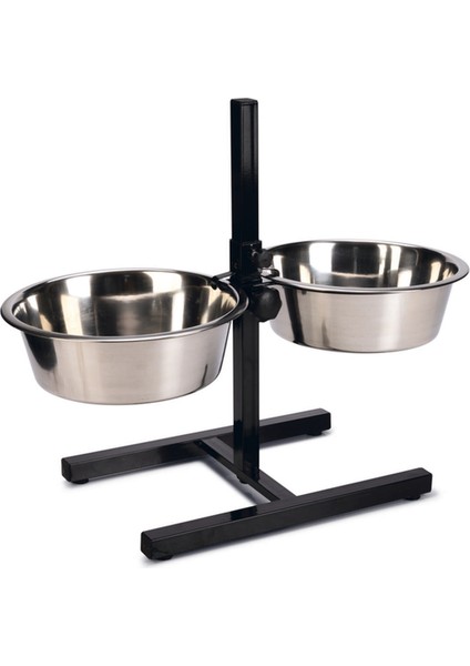 Mtxdpn Beeztees Köpek Ikili Mama Su Kabı, Ayaklı, Paslamaz Çelik, 28CM, 2x4,5l fırsatları