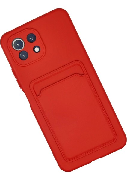 MYT09 Xiaomi Mi 11 Lite Kılıf Kelvin Kartvizitli Silikon - Kırmızı fiyatları