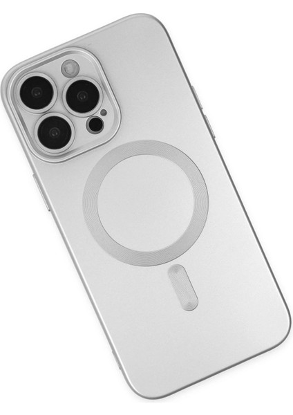 MYT09 iPhone 13 Pro Kılıf Moshi Lens Magneticsafe Silikon - Gümüş modelleri