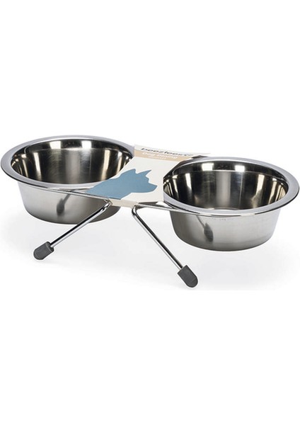 Mtxdpn Beeztees Köpek Ikili Mama Su Kabı, Paslanmaz Çelik, 11CM, 2X180ML modelleri