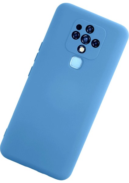 MYT09 Tecno Camon 16 Kılıf Nano Içi Kadife Silikon - Mavi modelleri