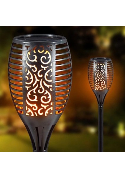 Alev Efektli Solar Bahçe Lambası (51 Cm)