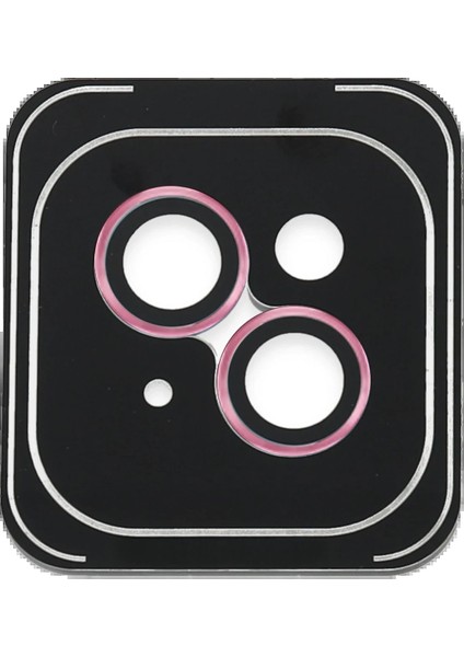MYT09 iPhone 14 Pvd Metal Kamera Lens - Pembe