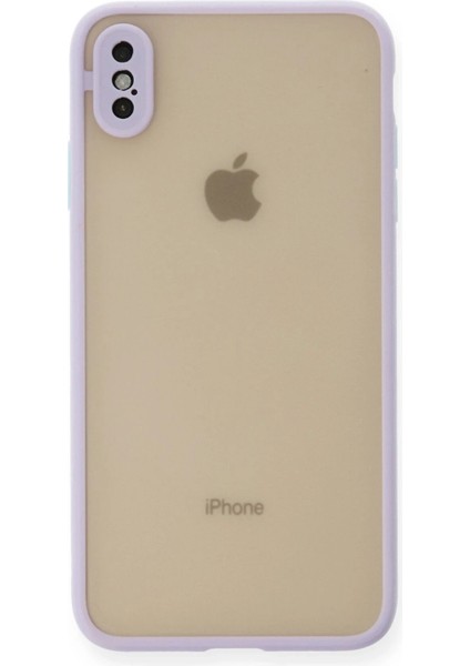 MYT09 iPhone Xs Max Kılıf Montreal Silikon Kapak - Mor