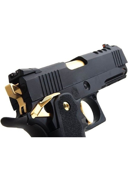 Aw HX2711 4.3" Hi-Capa Slide Cut Compact Black & Gold Gbb Airsoft Tabanca fırsatları