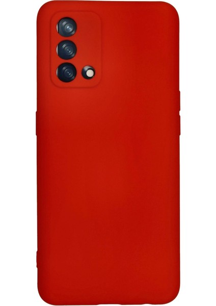 MYT09 Oppo A74 4g Kılıf Nano Içi Kadife Silikon - Kırmızı modelleri