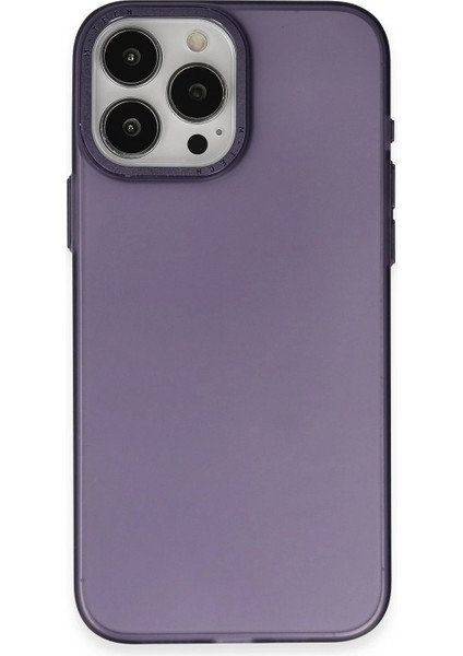 MYT09 iPhone 15 Pro Max Kılıf Modos Metal Kapak - Derin Mor