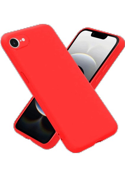 MYT09 iPhone 16E Kılıf Nano Içi Kadife Silikon - Kırmızı