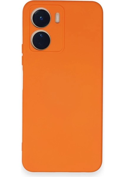 MYT09 Vivo Y16 Kılıf Nano Içi Kadife Silikon - Turuncu