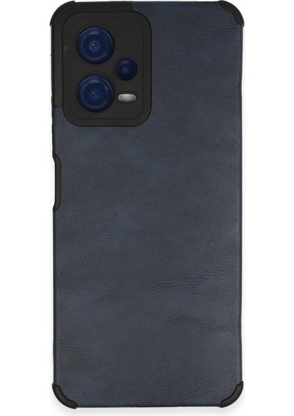 MYT09 Xiaomi Redmi Note 12 5g Kılıf Loop Deri Silikon - Lacivert