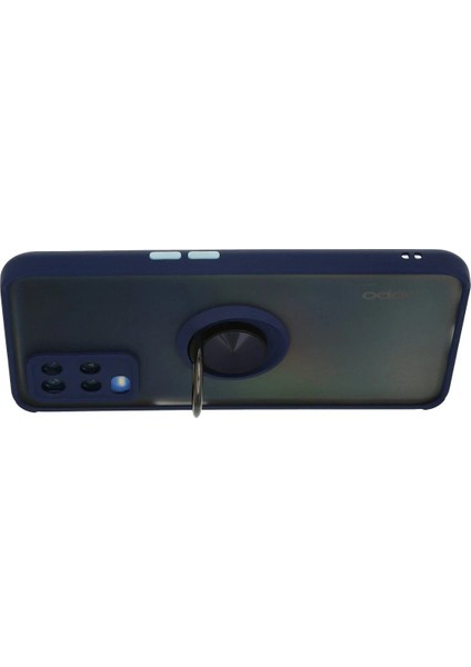 MYT09 Oppo A54 4g Kılıf Montreal Yüzüklü Silikon Kapak - Lacivert modelleri