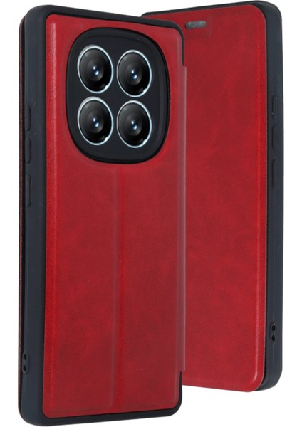 MYT09 Xiaomi Redmi Note 14 Pro 4g Kılıf Flip Cover - Kırmızı fiyatları