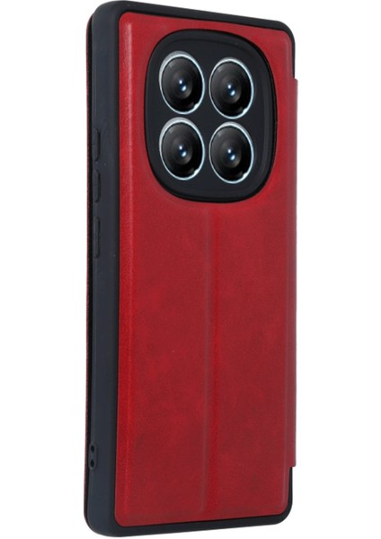 MYT09 Xiaomi Redmi Note 14 Pro 4g Kılıf Flip Cover - Kırmızı indirimleri