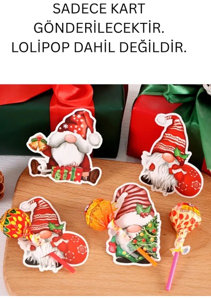 Noel Temalı Lolipop Kartları, Çocuklar Için Eğlenceli Hediye Seti fiyatları