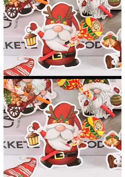 Noel Temalı Lolipop Kartları, Çocuklar Için Eğlenceli Hediye Seti fırsatları