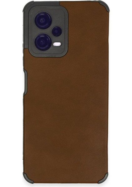 MYT09 Xiaomi Redmi Note 12 5g Kılıf Loop Deri Silikon - Kahverengi