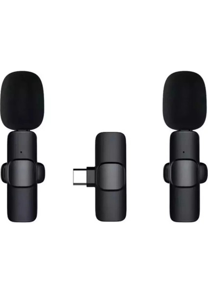 K9 2’li Type-C Kablosuz Yaka Mikrofonu