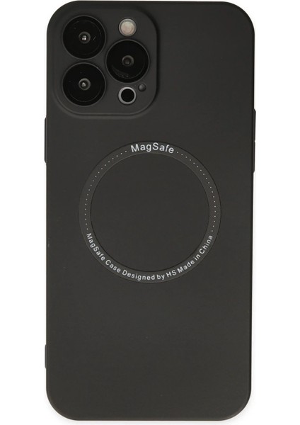MYT09 iPhone 14 Pro Kılıf Jack Magneticsafe Lens Silikon - Siyah