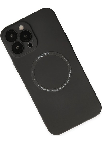 MYT09 iPhone 14 Pro Kılıf Jack Magneticsafe Lens Silikon - Siyah modelleri