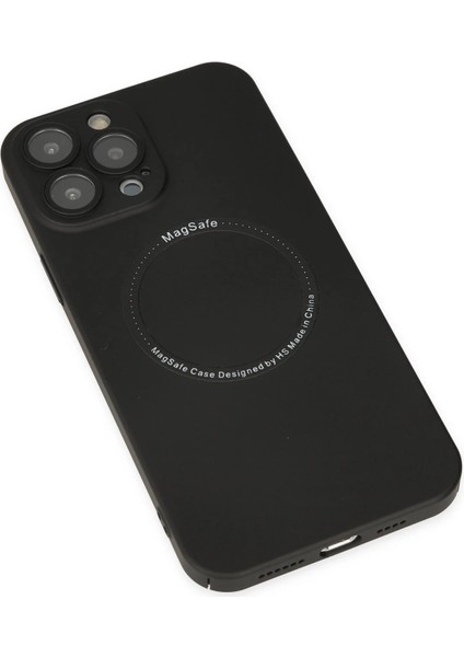 MYT09 iPhone 14 Pro Kılıf Jack Magneticsafe Lens Silikon - Siyah fırsatları