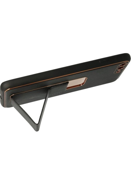 MYT09 iPhone 7 Plus Kılıf Coco Deri Standlı Kapak - Siyah modelleri