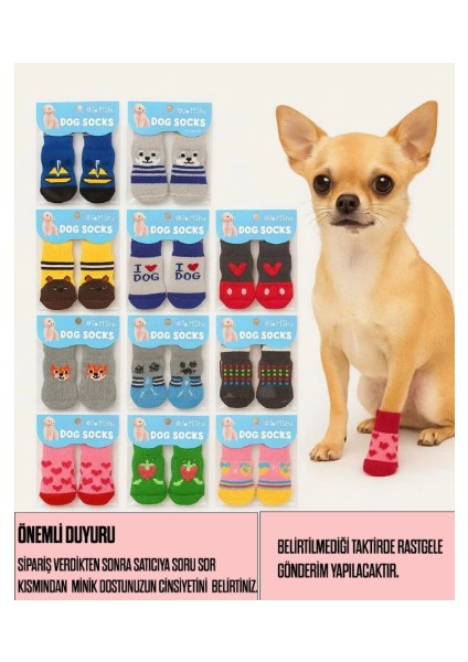Kedi Köpek Kaymaz Taban Örgülü Evcil Hayvan Çorabı fiyatları