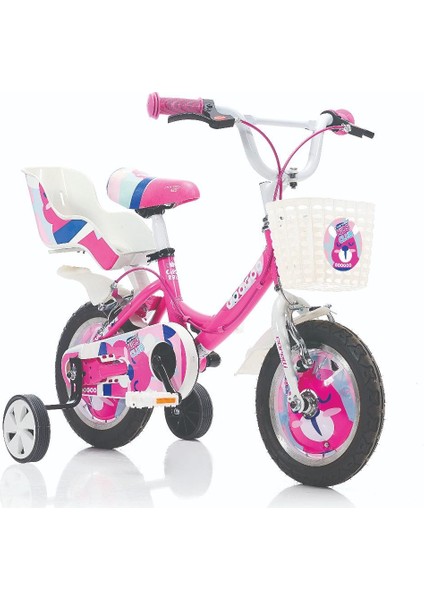 Googoo Kız Çocuk Bisikleti V 12 Jant Pembe / Beyaz