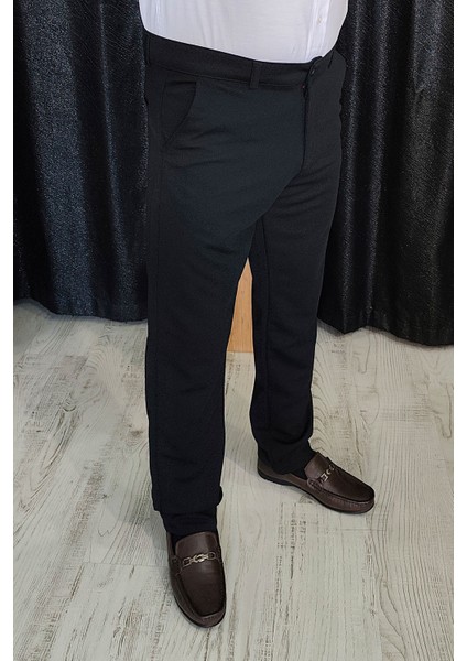 Bayaygun 0510 Nokta Desenli Dar Kesim Pantolon _siyah