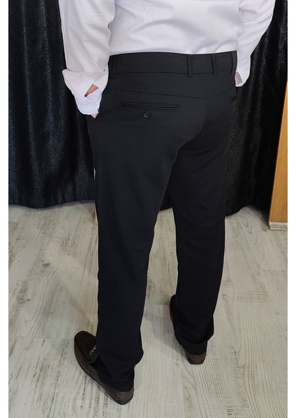 Bayaygun 0510 Nokta Desenli Dar Kesim Pantolon _siyah modelleri